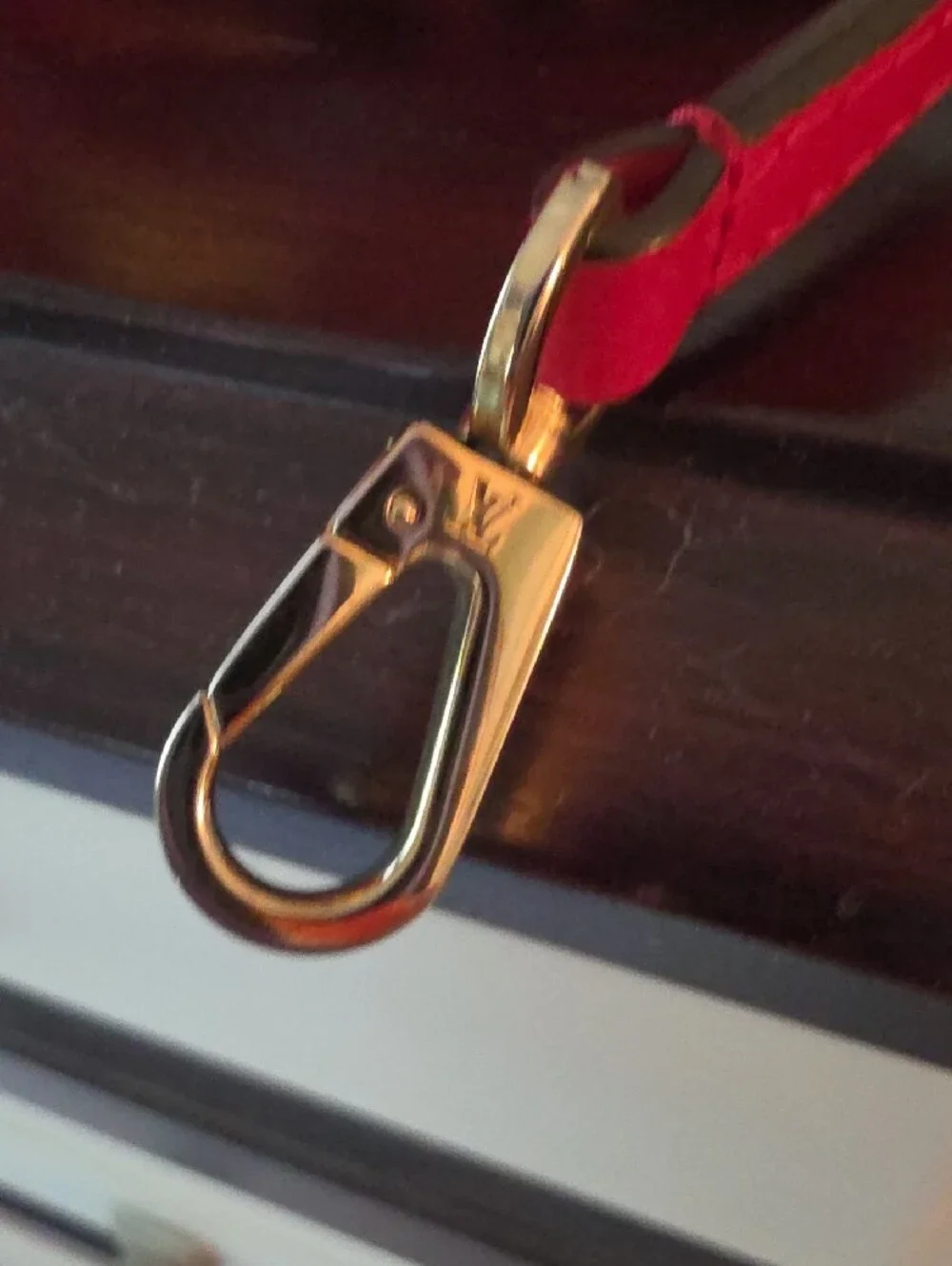 Louis Vuitton Red Epi Leather Top Handle Satchel with Gold Padlock Accent